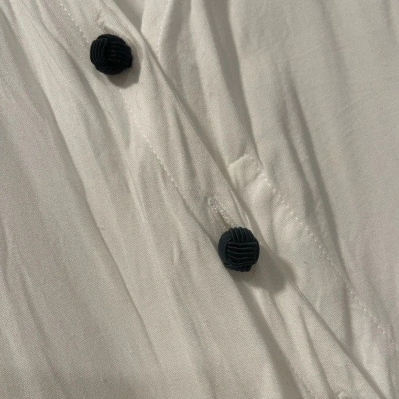 Soft Surroundings | Asymmetrical Knot Buttoned Crossover Blouse - Picture 2 of 7